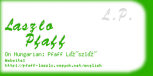 laszlo pfaff business card